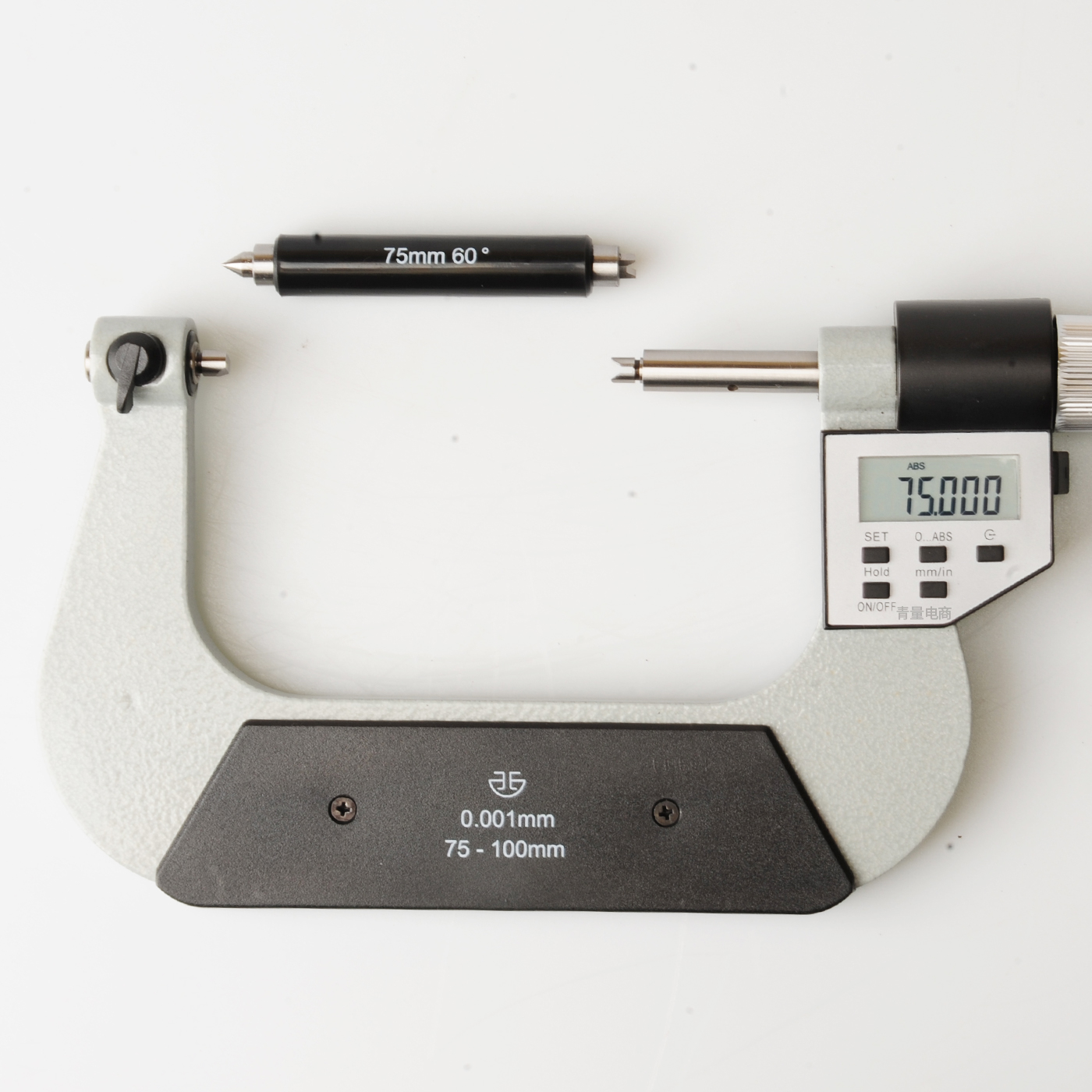 五键电子螺纹千分尺